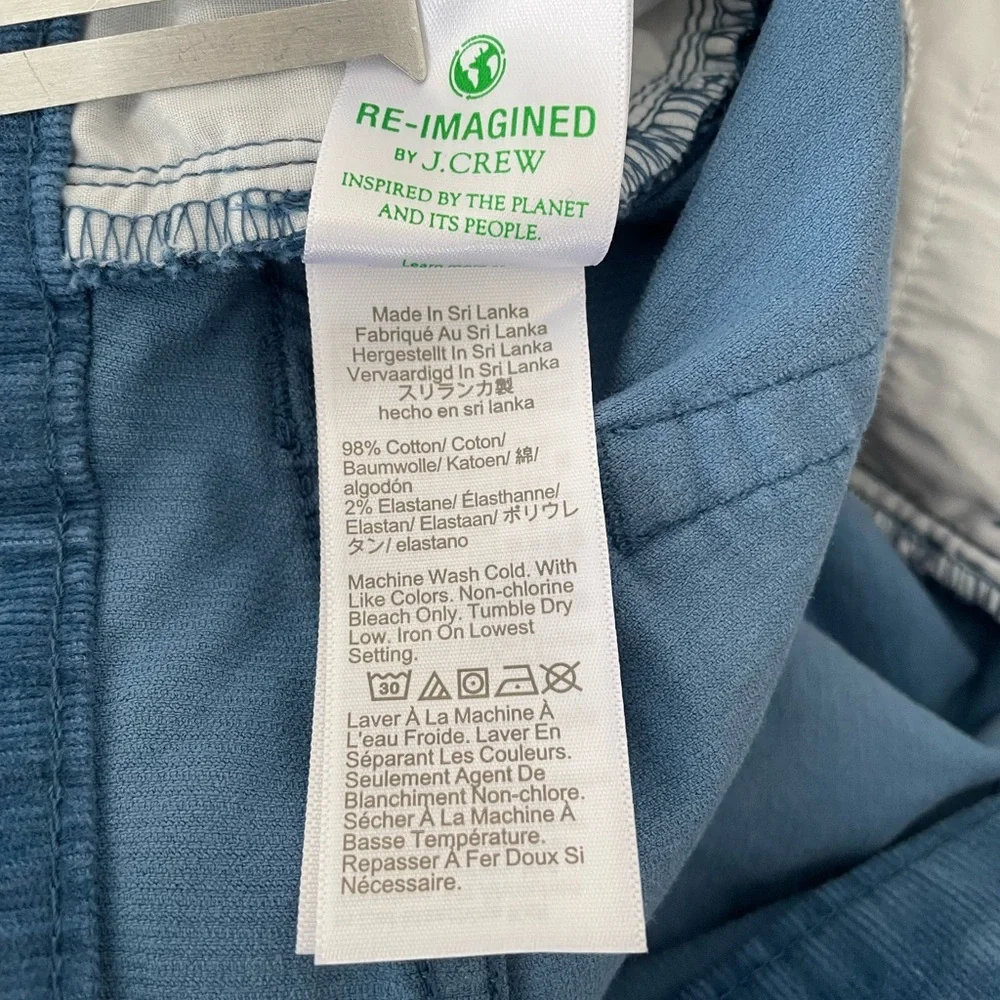 J. Crew Women’s Blue Corduroy Skinny Ankle Pants Size 27